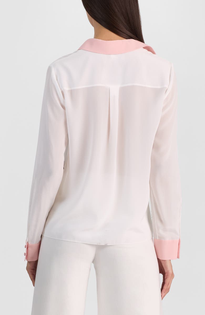 Alice + Olivia Willa Print Silk Button-Up Shirt, Alternate, color, Cocktail Club