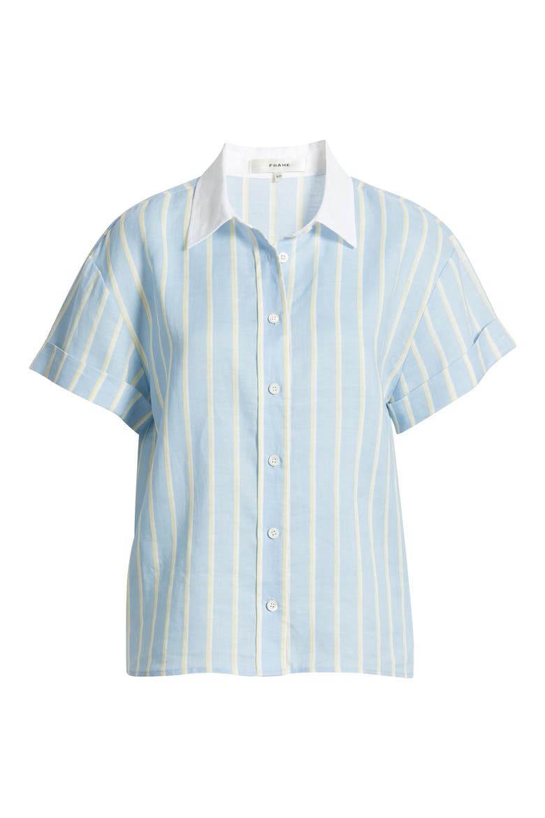The Linen Boardwalk Button-Up Shirt, Alternate, color, CHAMBRAY BLUE MULTI