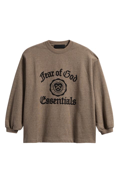 Kids size 12 hot essentials fear of god long sleeve stone