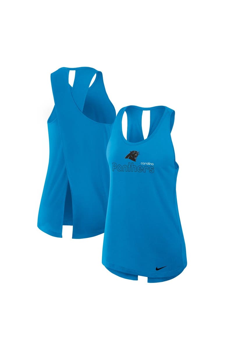 Nike Women's Nike Blue Carolina Panthers  Crossback Performance Tank Top, Alternate, color, Blue