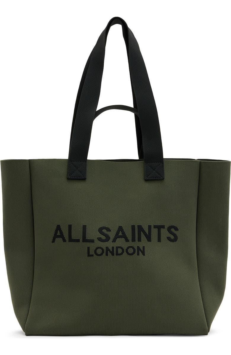 AllSaints Izzy Recycled Polyester Tote, Main, color, Olive Green