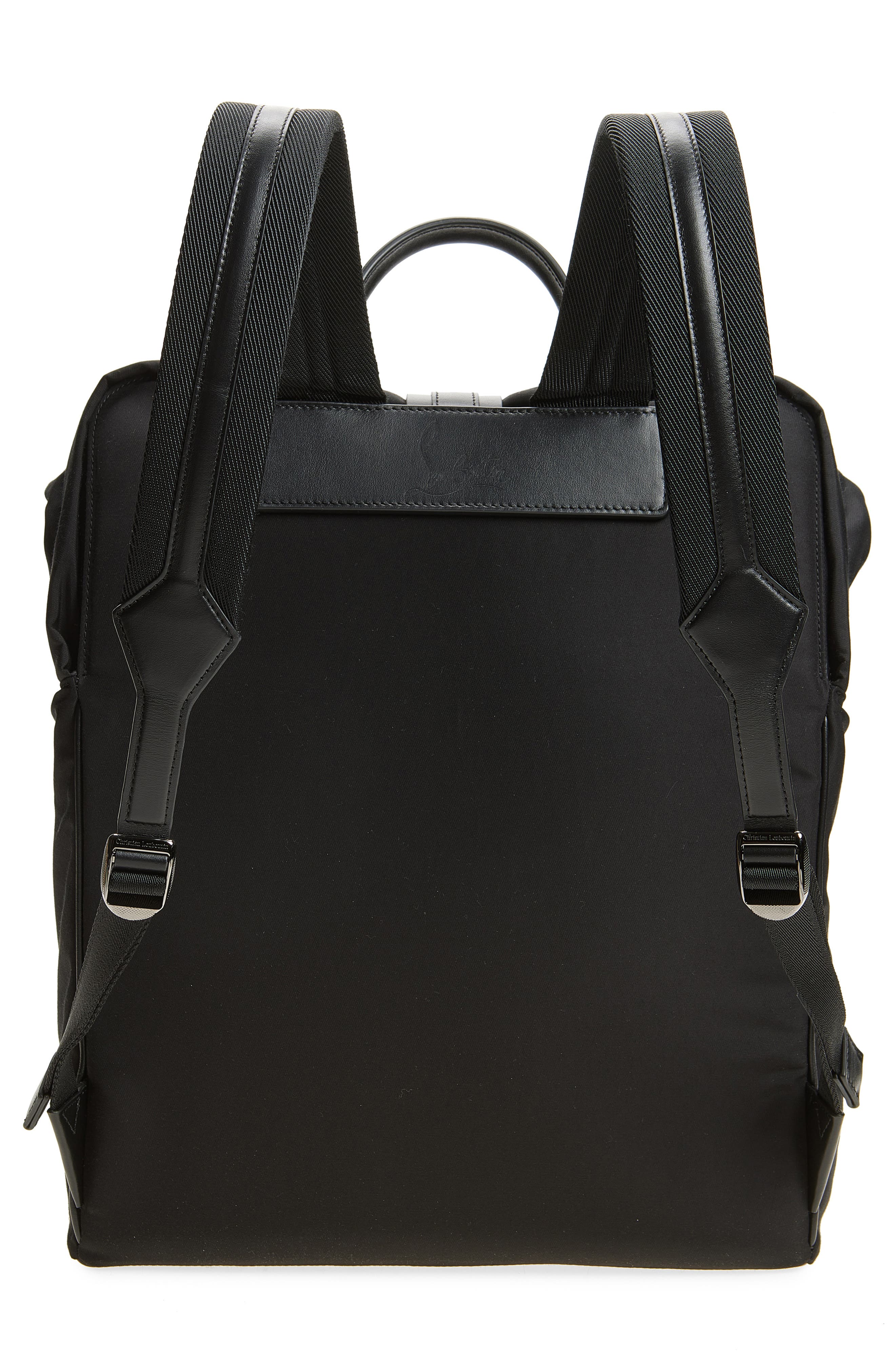 Christian Louboutin Nox Nylon Backpack, Alternate, color, Black