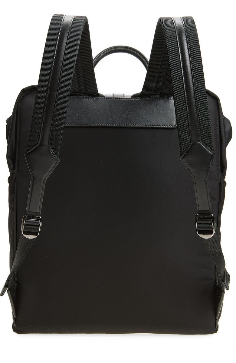 Christian Louboutin Nox Nylon Backpack, Alternate, color, Black