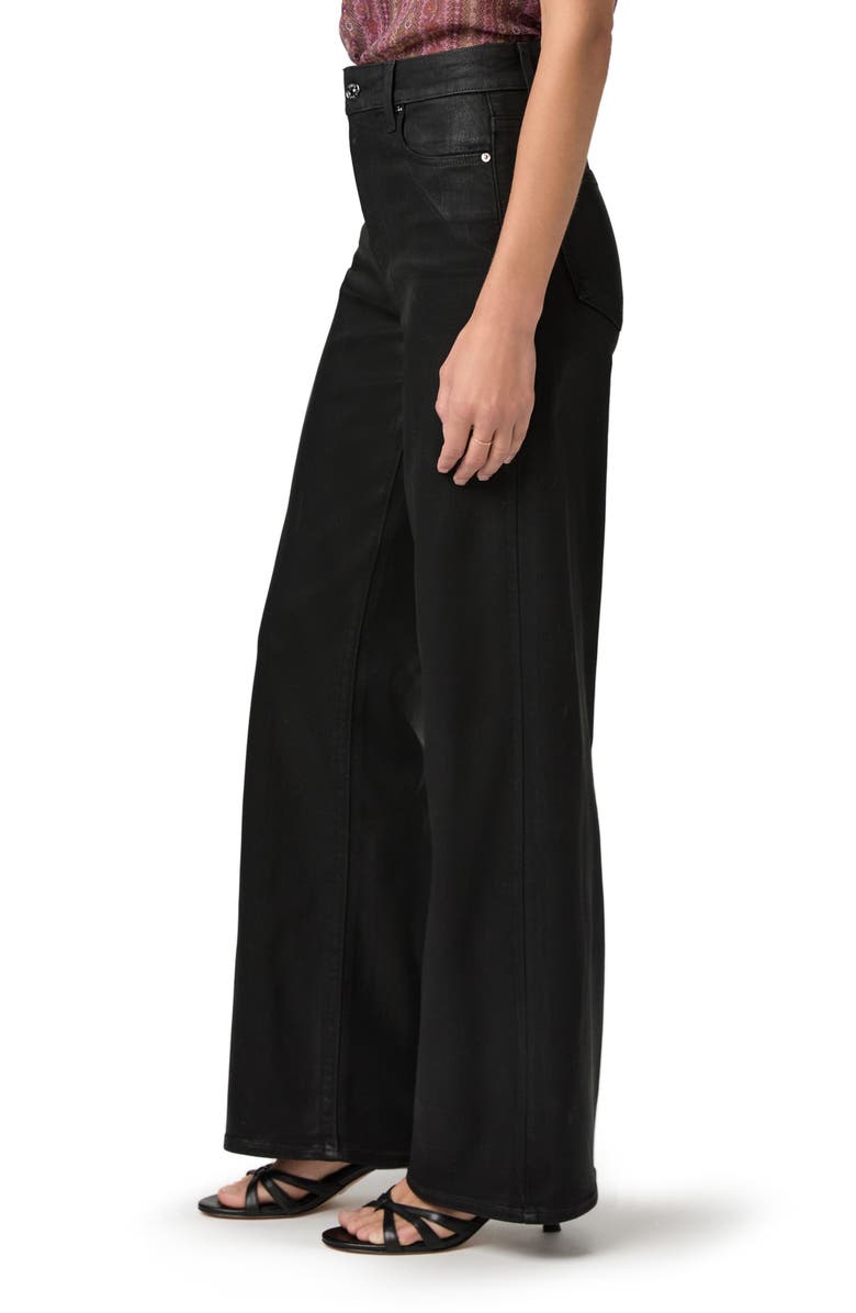PAIGE Anessa Coated High Waist Wide Leg Jeans, Alternate, color, Black Fog Luxe Coating