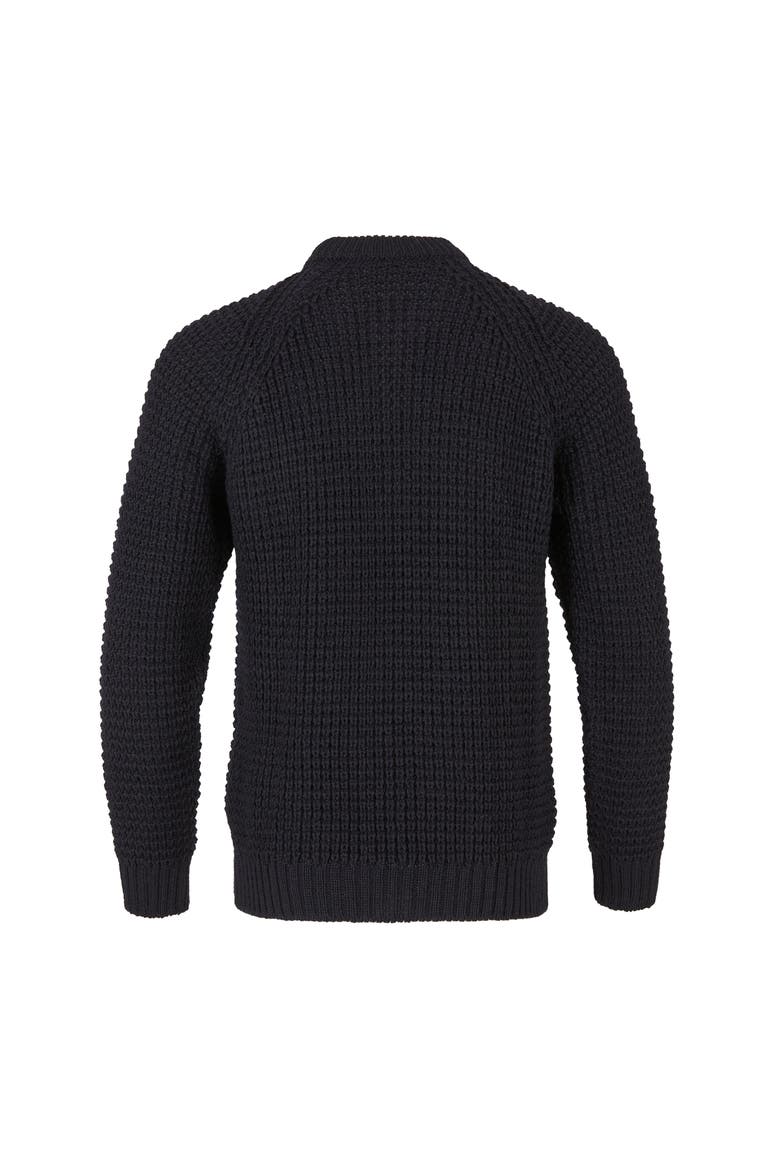 British Waffle Stitch Crew, Alternate, color, DARK NAVY