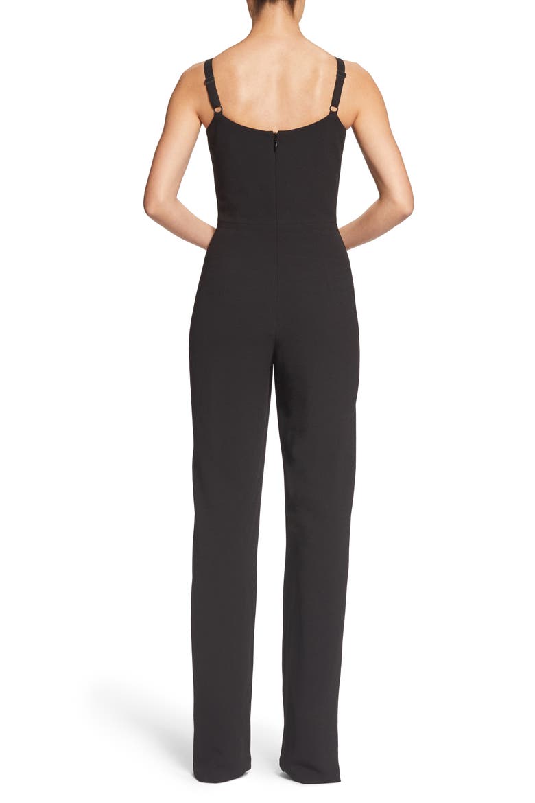 Victoria Crepe Jumpsuit, Alternate, color, BLACK