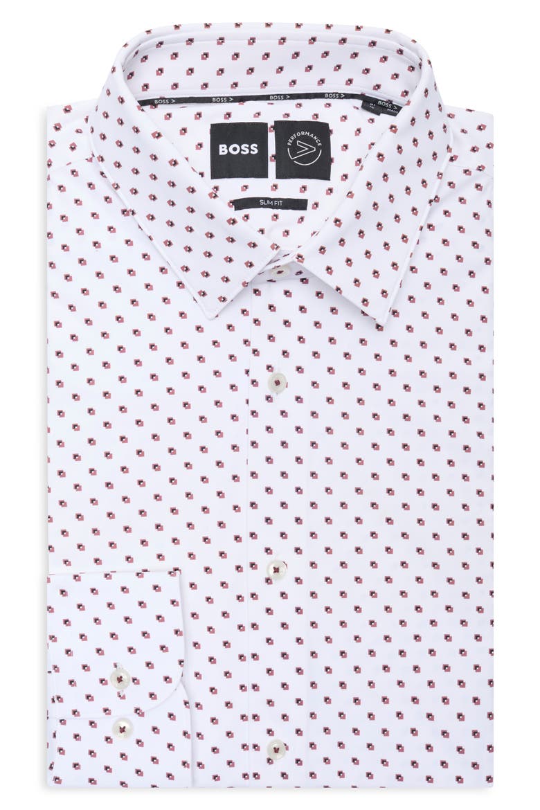 P-Hank Kent Slim Fit Dress Shirt, Alternate, color, DK PNK