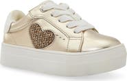 Kurt Geiger London Kids' Mini Luckson Heart Platform Sneaker