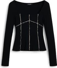 Desigual Seamed Long Sleeve Top