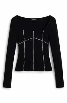 Desigual Seamed Long Sleeve Top