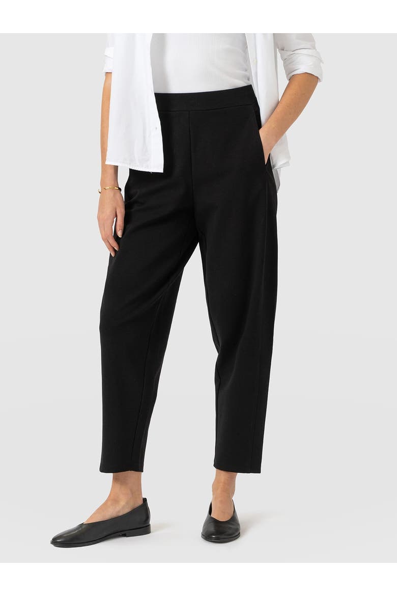 Barrel Leg Jersey Pant, Alternate, color, Black