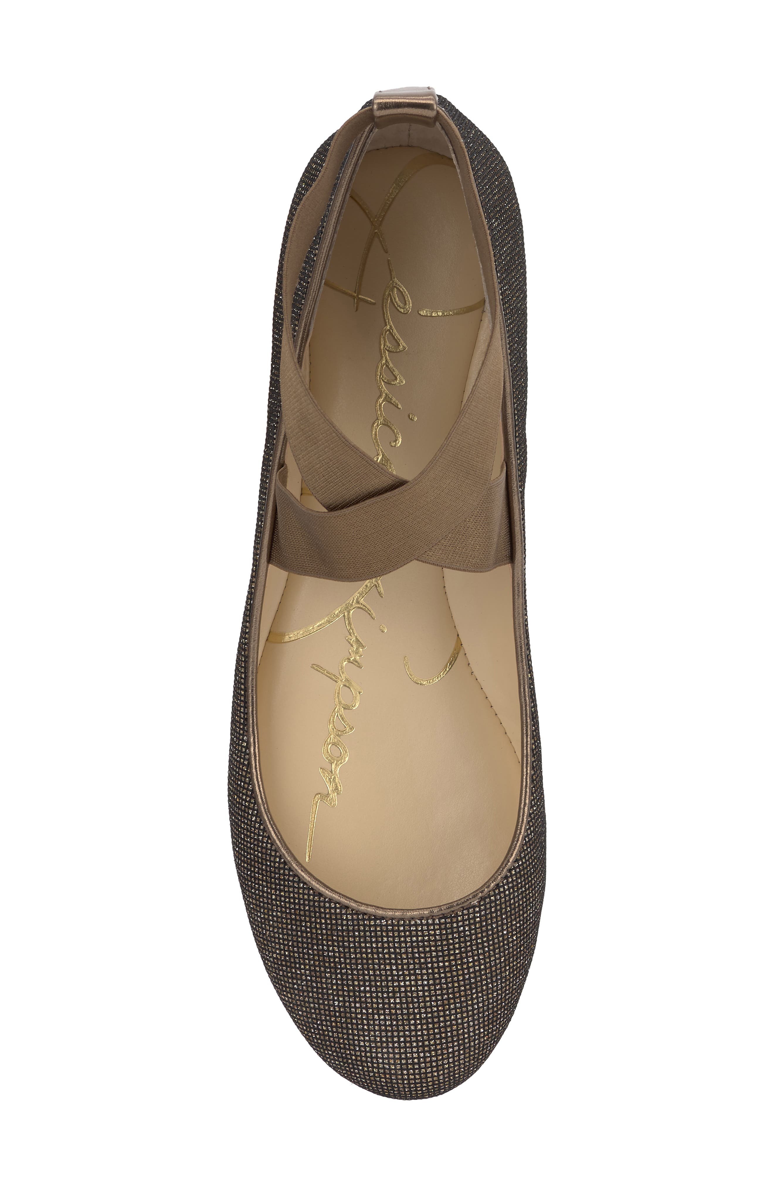 Manday Ankle Strap Ballet Flat, Alternate, color, BRONZE/BLACK