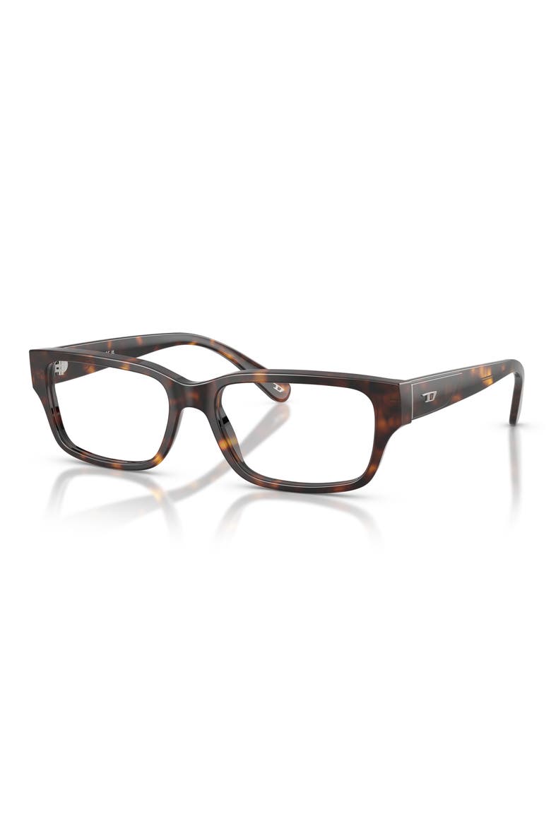 54mm Square Optical Glasses, Alternate, color, HAVANA/ DEMO