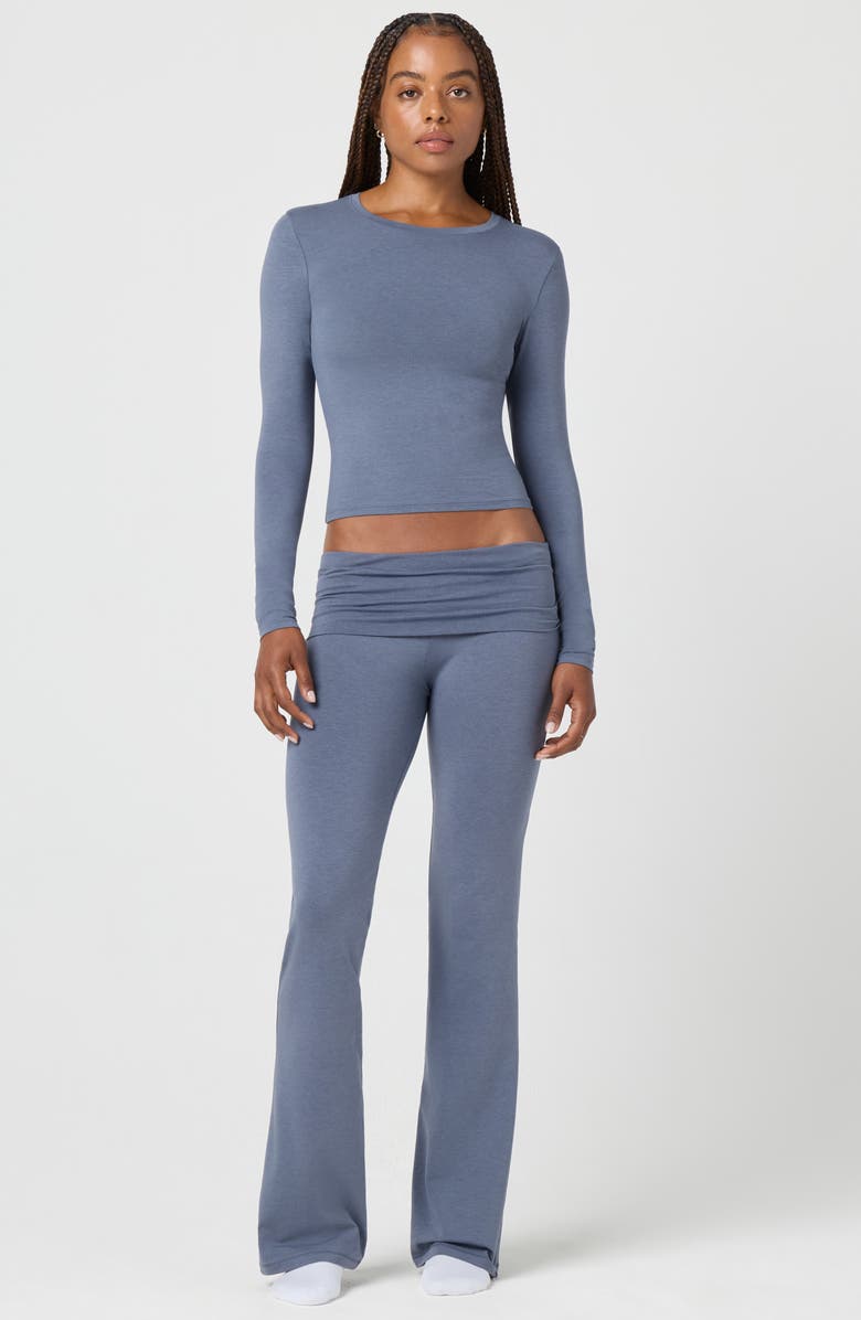 Florence by Mills Softie Cotton Blend Long Sleeve Top, Alternate, color, Grisaille