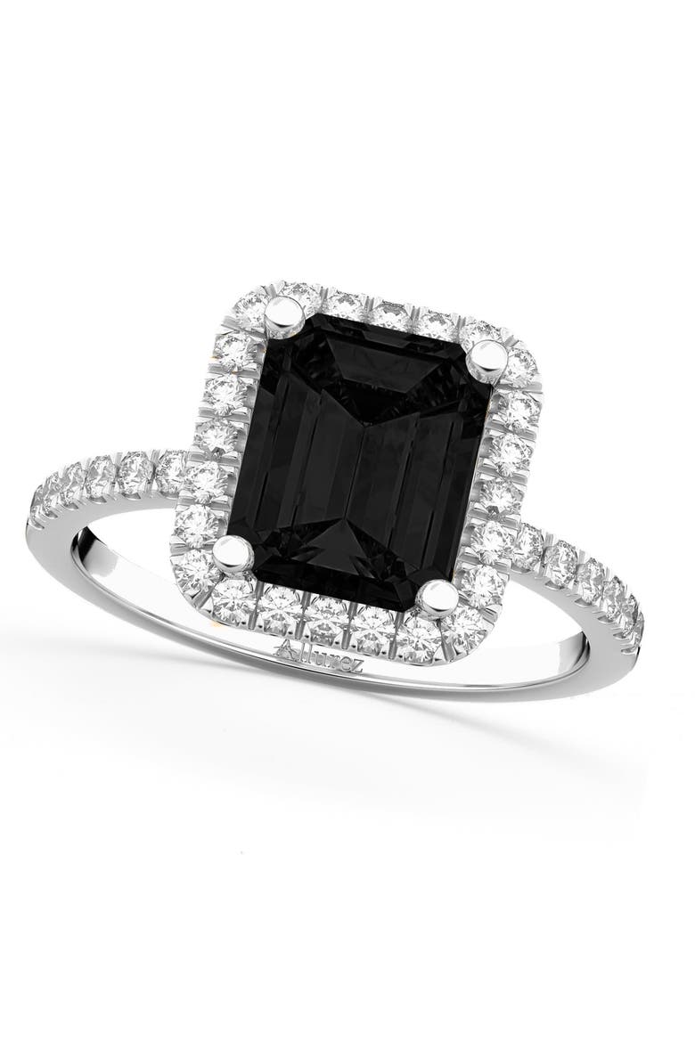 Black Diamond & Diamond Engagement 14k, Main, color, 3.32 ct/White Gold