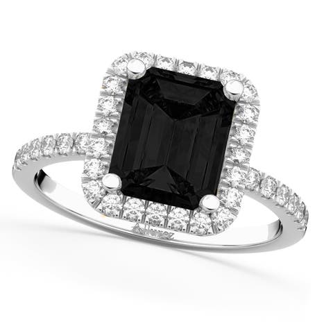 Black Diamond & Diamond Engagement 14k