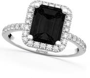 ALLUREZ Black Diamond & Diamond Engagement 14k