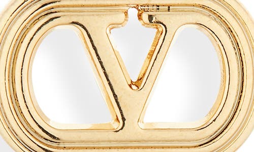 Valentino Ovalette Vlogo Stud Earrings In Gold