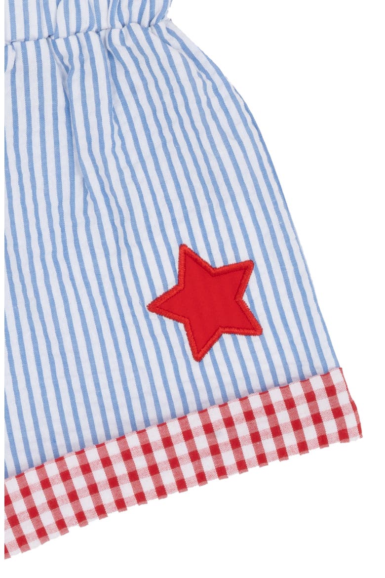 Americana Stars Seersucker Top & Shorts Set, Alternate, color, BLUE