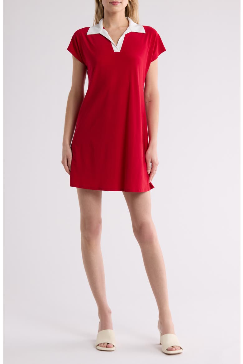 Polo Dress, Main, color, RED WHITE