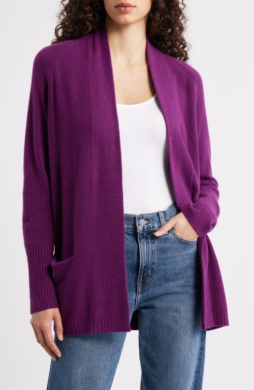 Caslonr Caslon(r) Open Front Cardigan In Purple