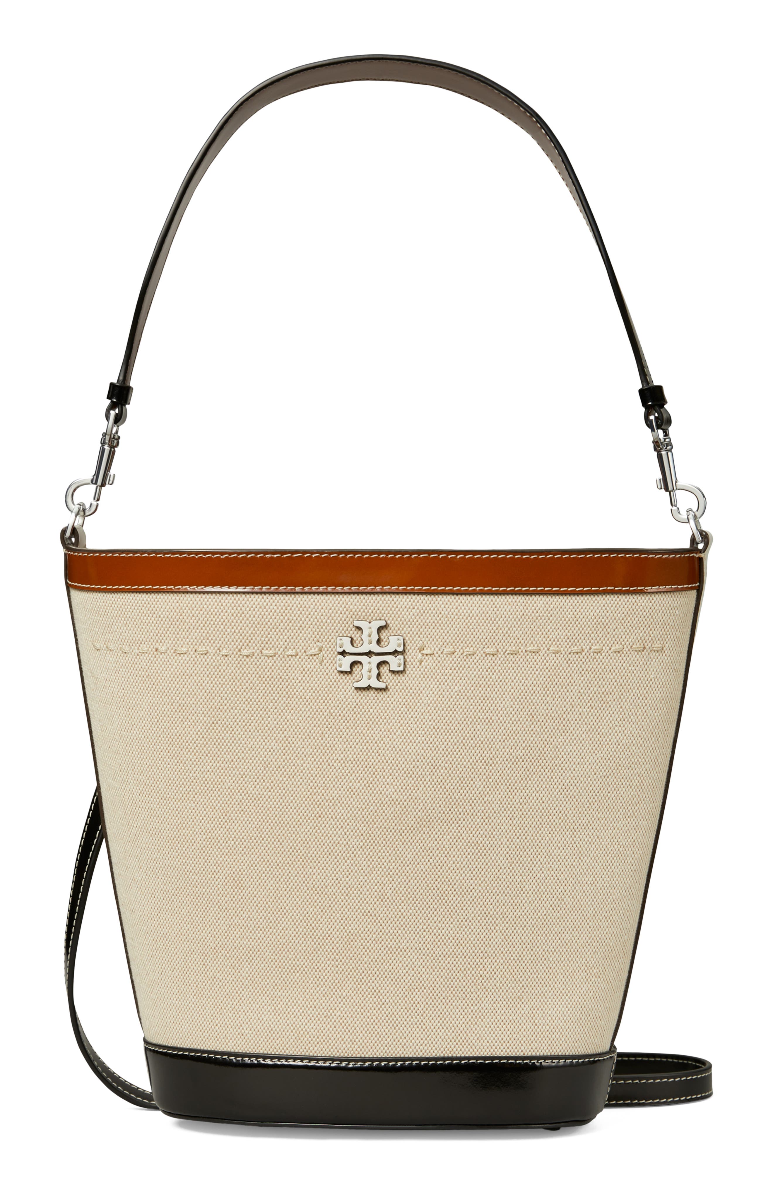 Tory Burch McGraw Canvas Bucket Bag, Main, color, 