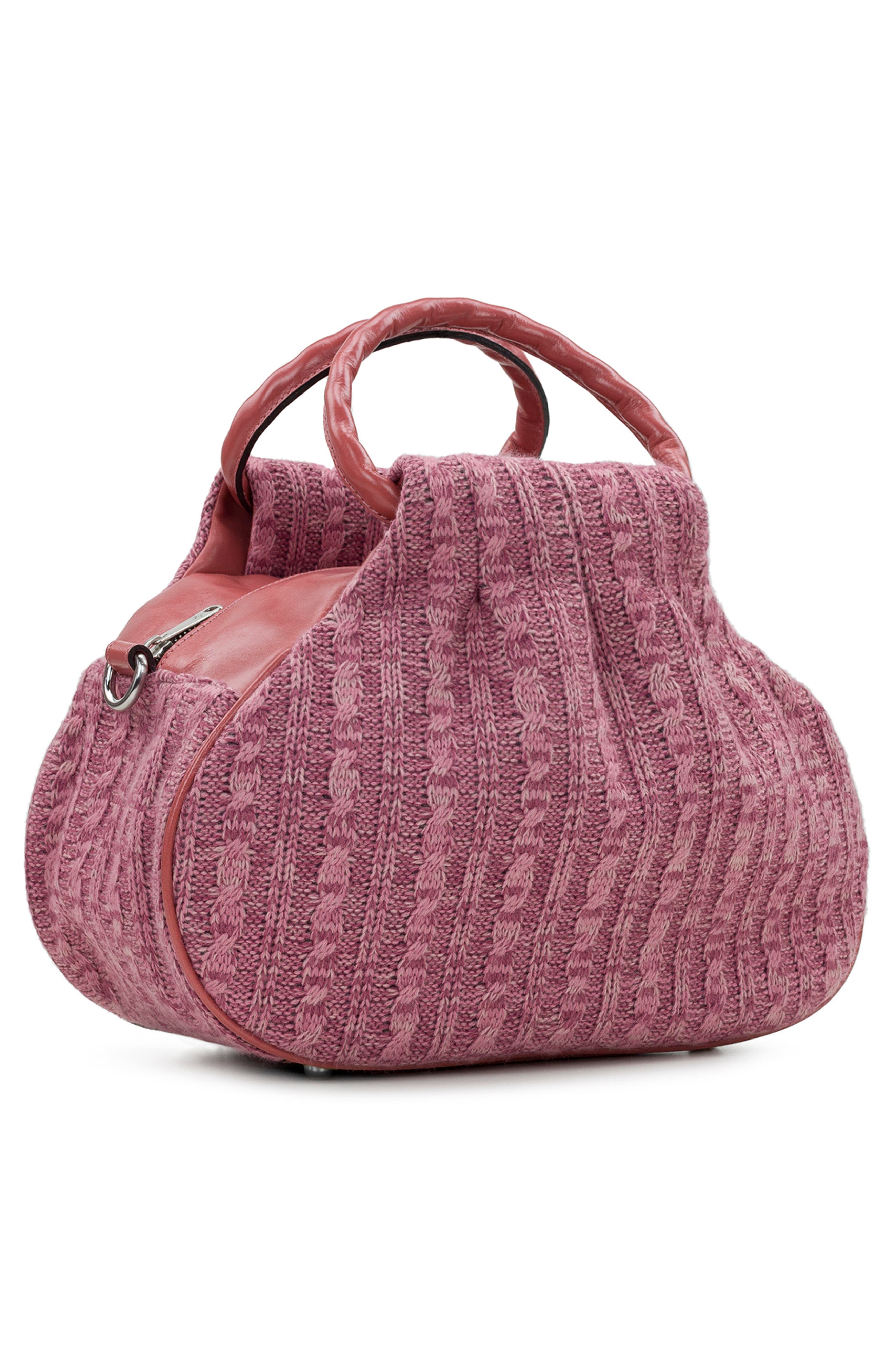 Patricia Nash Linley Tweed Bucket Bag, Alternate, color, Old Rose