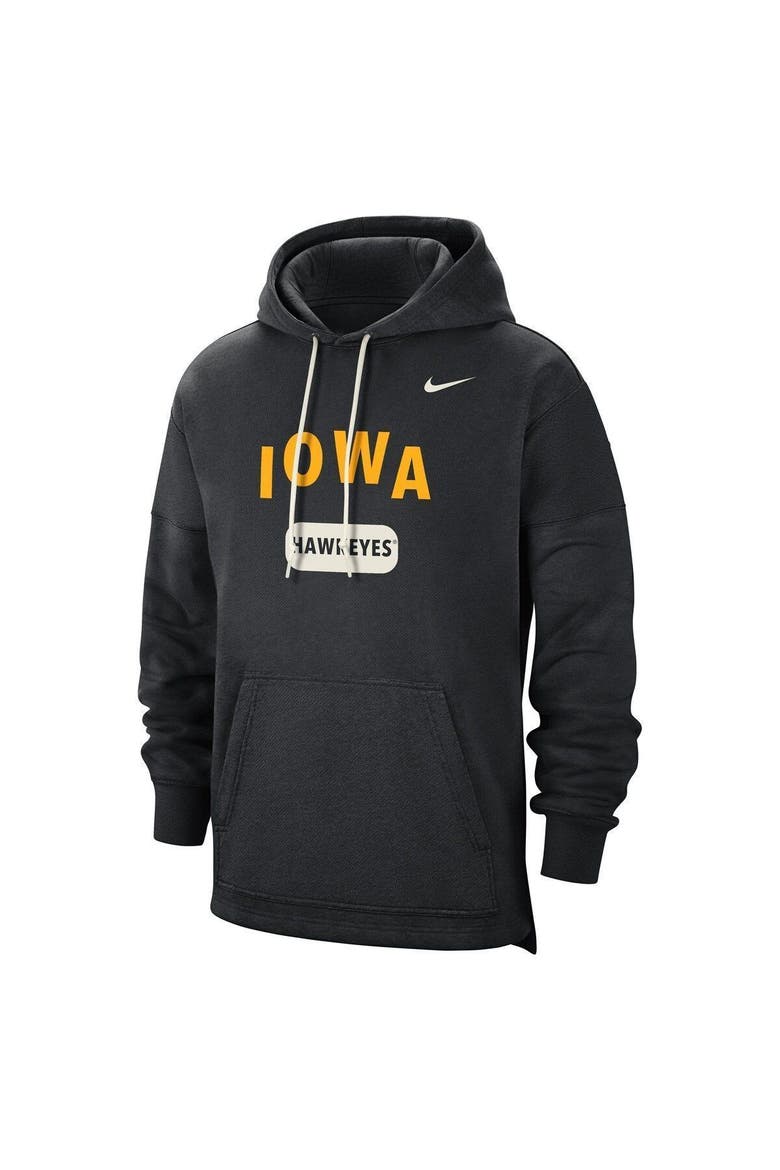 Men's Nike Black Iowa Hawkeyes Team Arch Fan Pullover Hoodie, Alternate, color, Black