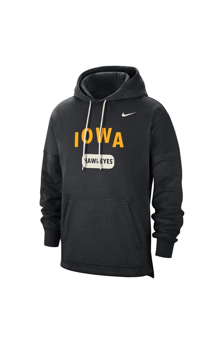 Nike Men's Nike Black Iowa Hawkeyes Team Arch Fan Pullover Hoodie, Alternate, color,