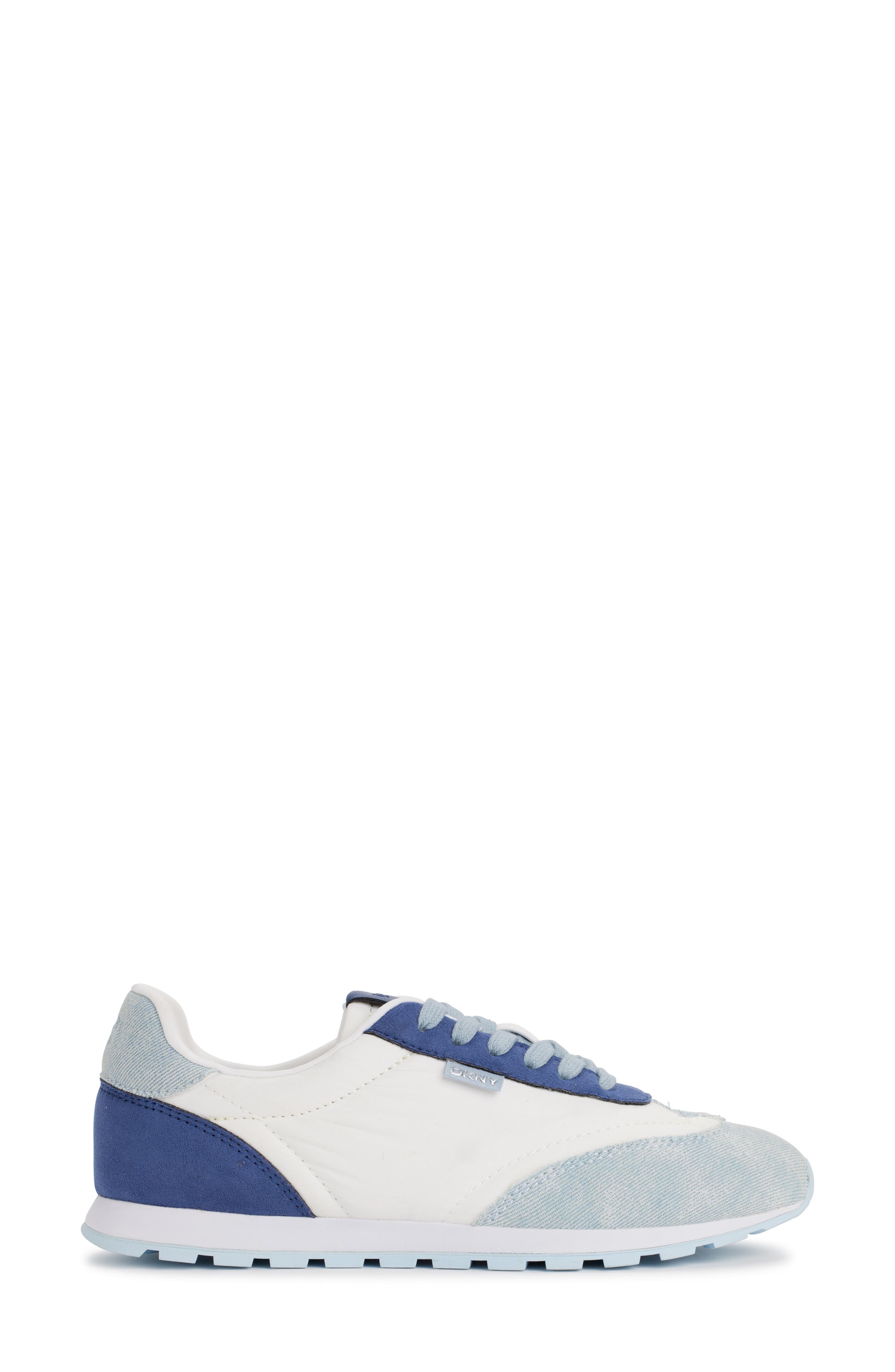 DKNY Forsythe Sneaker, Alternate, color, Bright White/ Light Blue