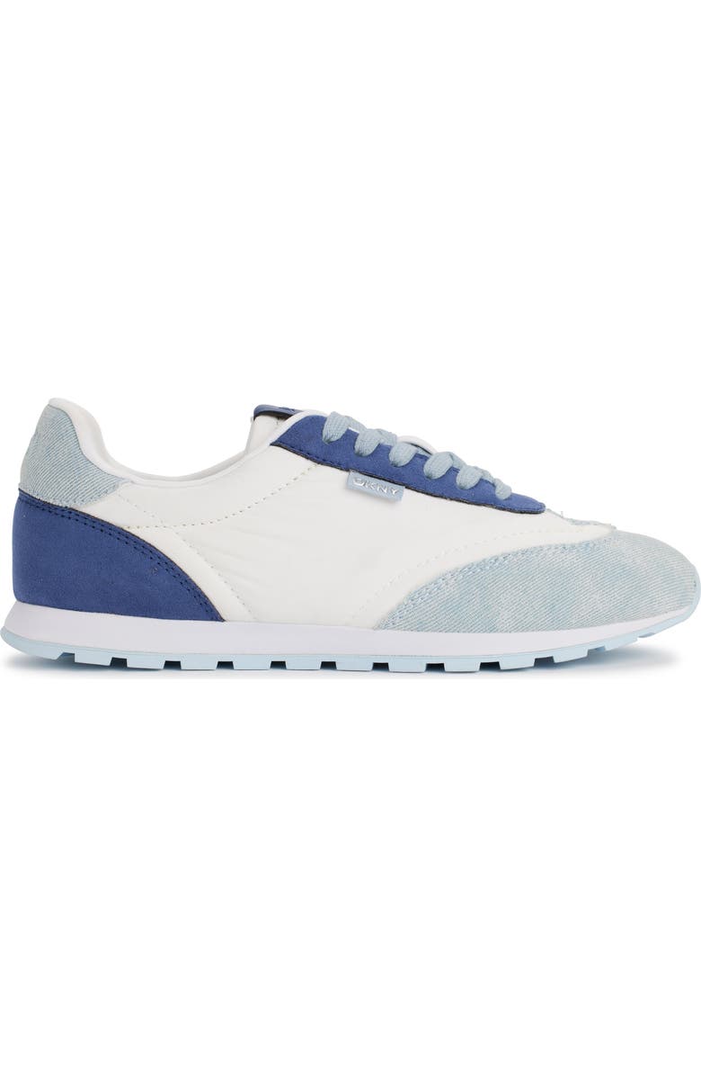 DKNY Forsythe Sneaker, Alternate, color, Bright White/ Light Blue