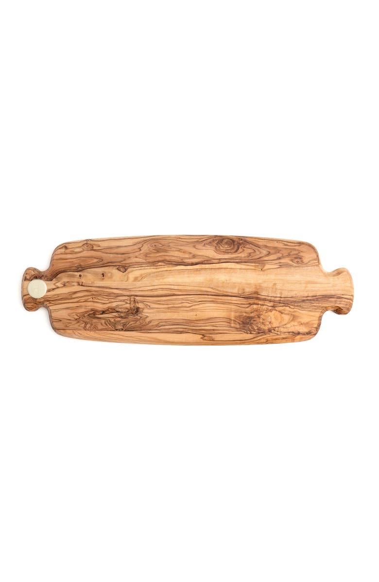 Berard Olive Wood Cutting Board, 16.5" x 5.5" x 0.75", Main, color, Brown