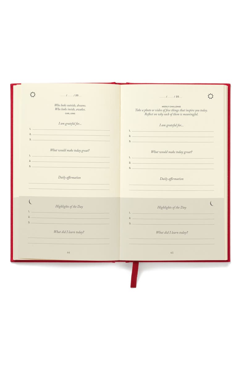 INTELLIGENT CHANGE The Five Minute Journal, Alternate, color, Red