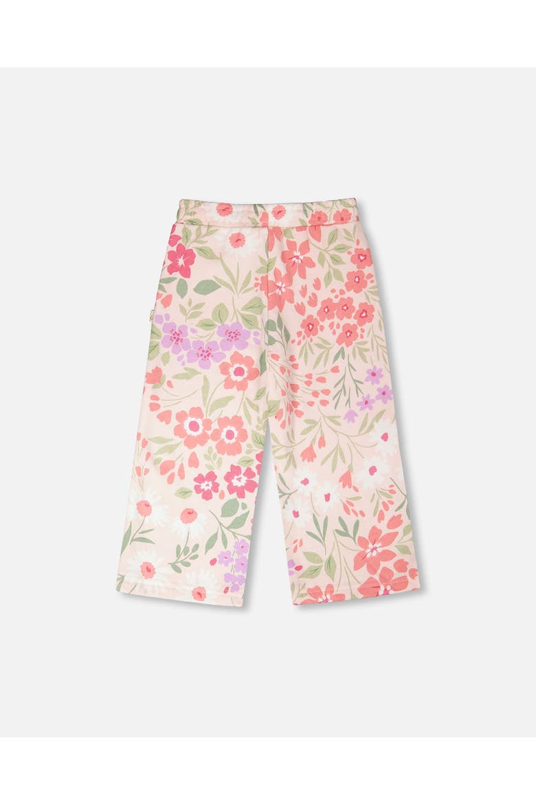 French Terry Flowers Pants, Alternate, color, Pink Printed Flowers