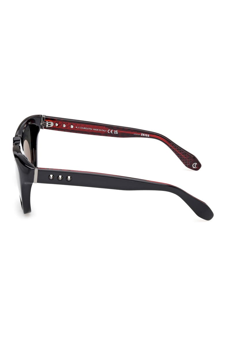 Georges 55mm Square Sunglasses, Alternate, color, BLACK / GUNMETAL / ZEISS SMOKE