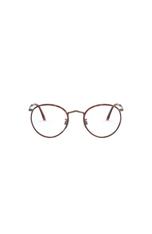 Giorgio Armani 49mm Round Optical Glasses In Gold