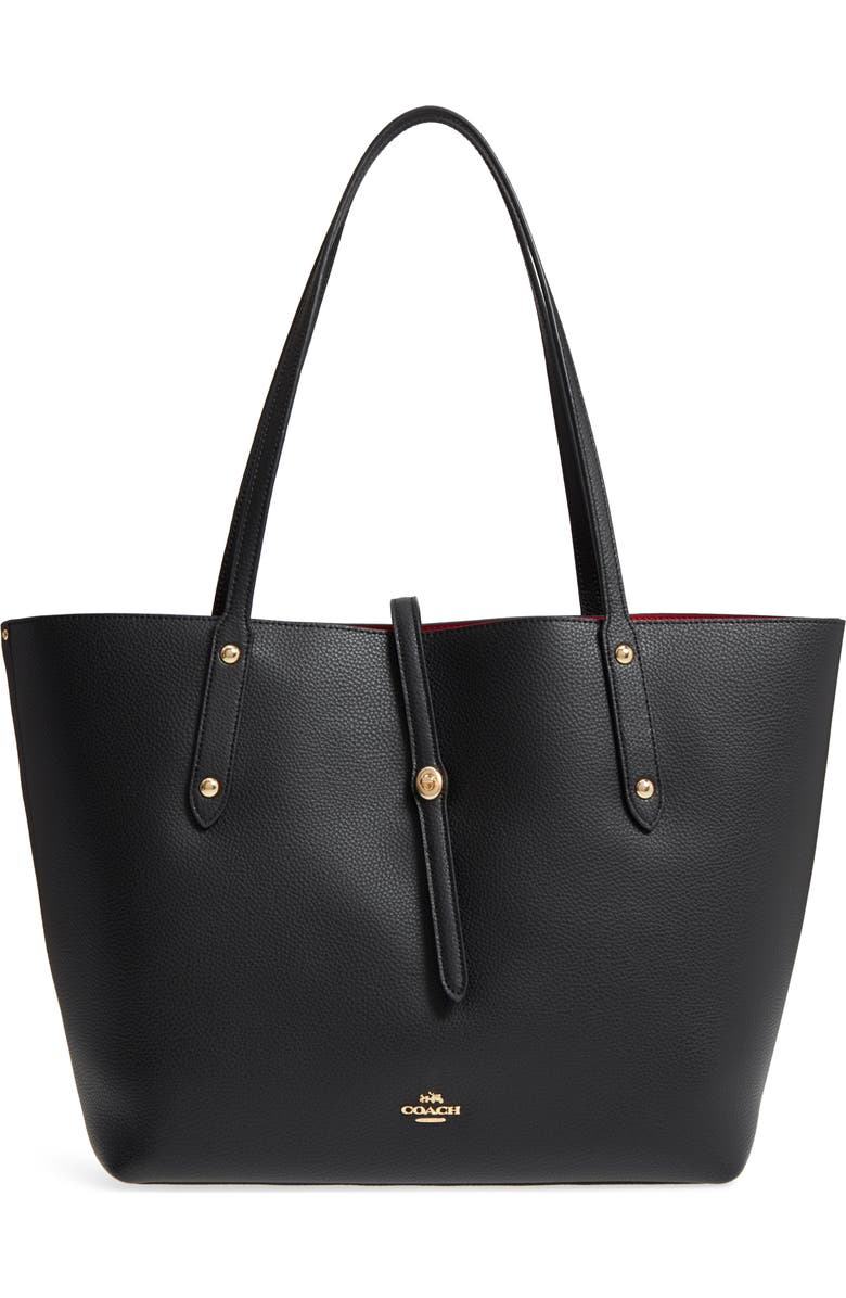 COACH Market Pebbled Leather Tote, Alternate, color,