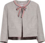 Thom Browne Bow Neck Wool Jacket