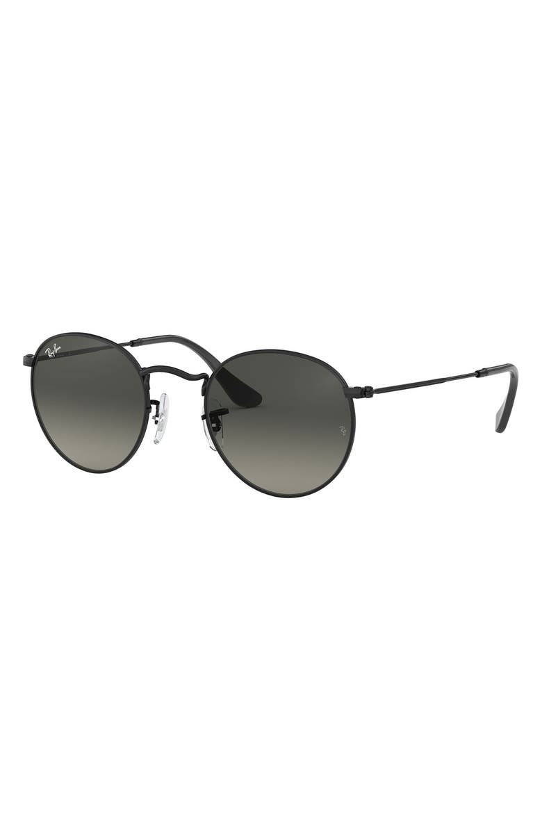 Ray-Ban 50mm Small Gradient Round Sunglasses, Alternate, color, Black