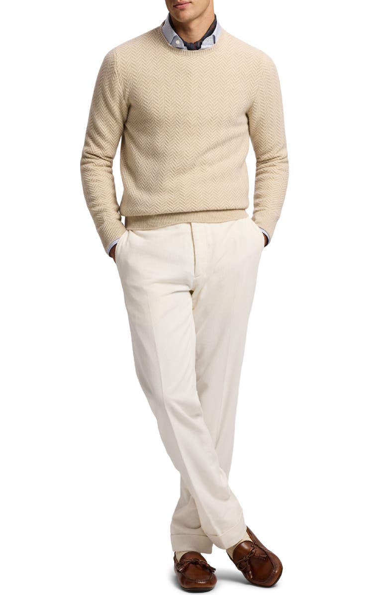 Ralph Lauren Purple Label Herringbone Knit Cashmere Sweater, Alternate, color,