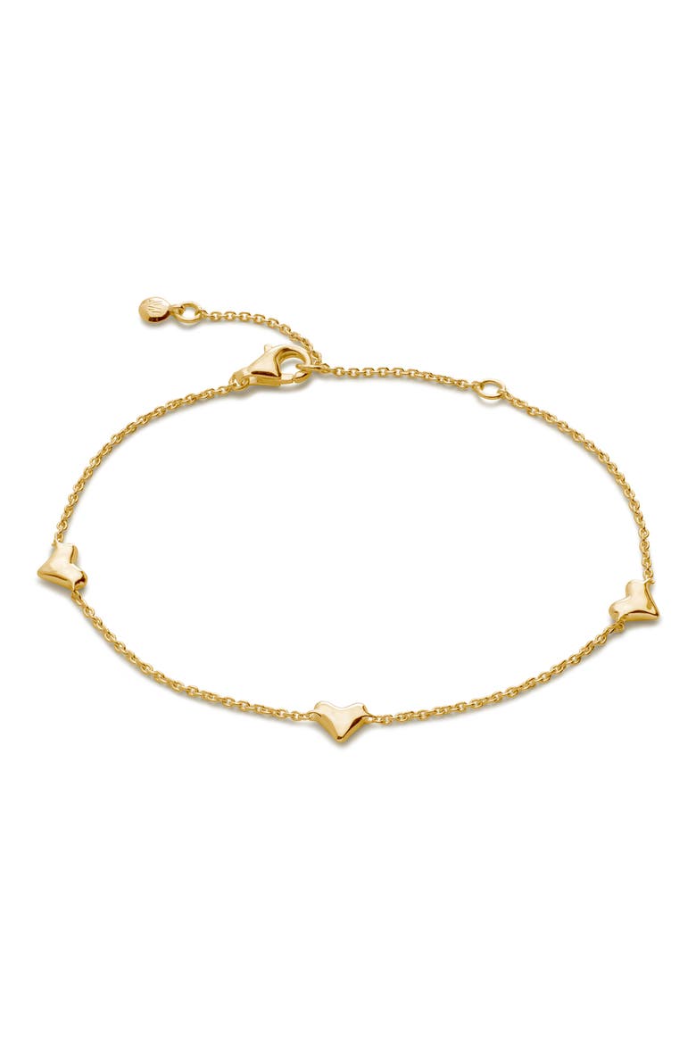 Heart Station Bracelet, Main, color, 18K GOLD VERMEIL