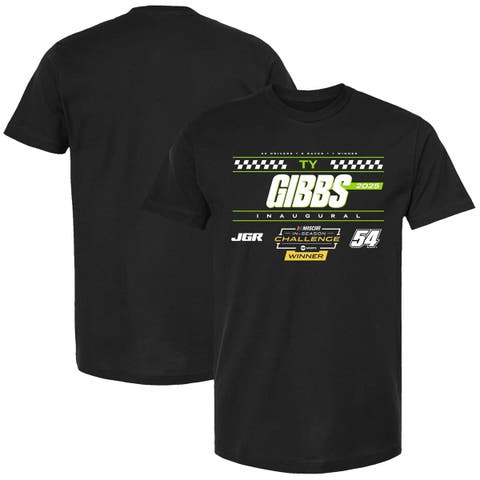 Men's Checkered Flag Sports Black Ty Gibbs 2025 NASCAR Cup Series In-Season Challenge Winner T-Shirt