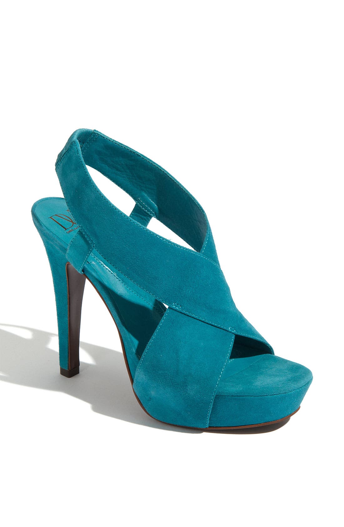 'Zia' Platform Sandal, Main, color, TURQUOISE SUEDE