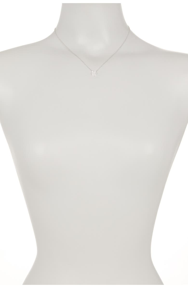 RON HAMI 14K White Gold Pave Diamond Disc Pendant Necklace - 0.15 ctw, Alternate, color, 