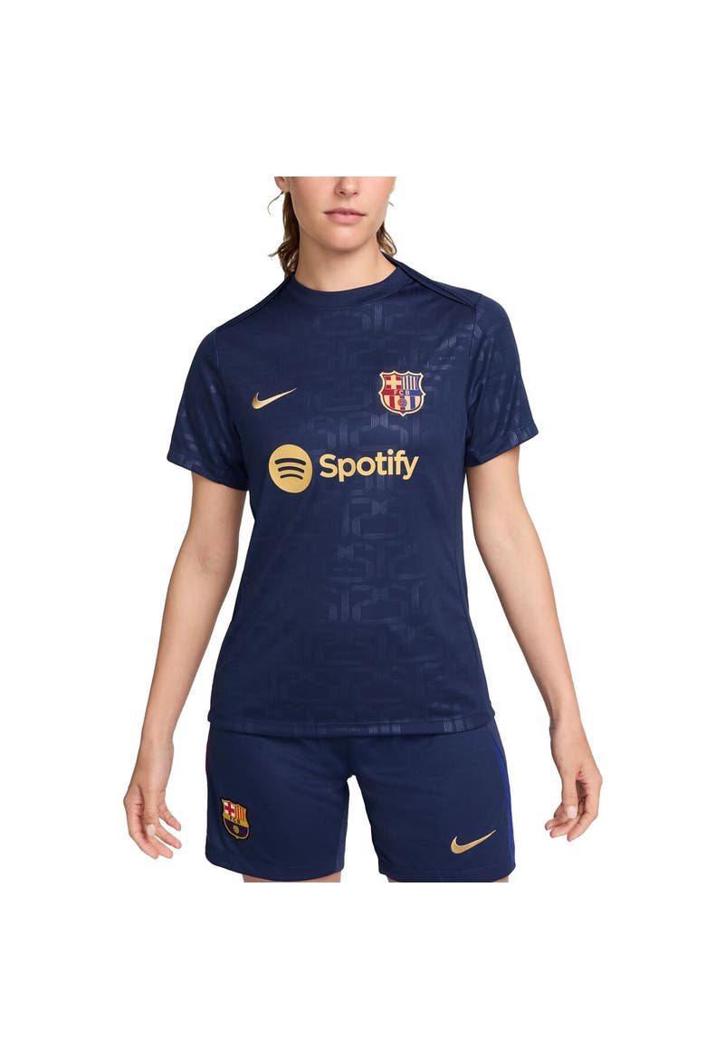 Women's Nike  Navy Barcelona 2024/25 Academy Pro Pre-Match Performance Top, Main, color, Navy