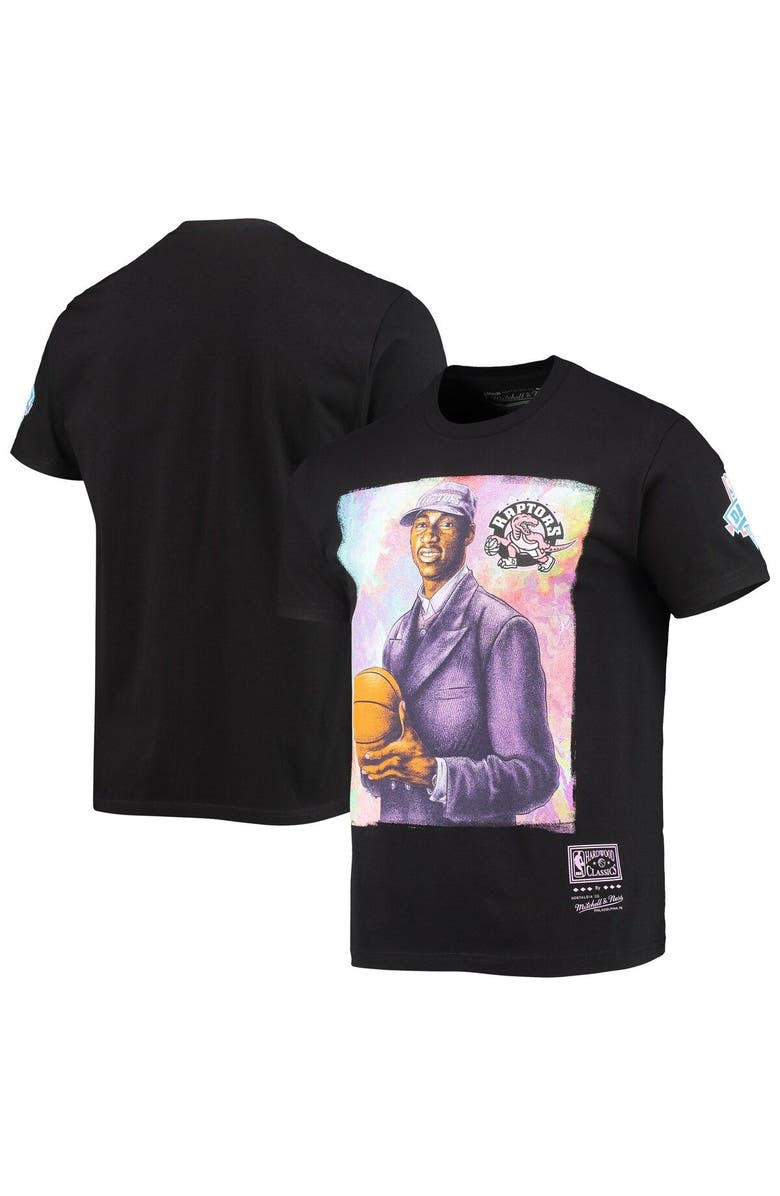 Mitchell & Ness Men's Mitchell & Ness Tracy McGrady Black Toronto Raptors Hardwood Classics Draft Day Colorwash T-Shirt, Main, color, 