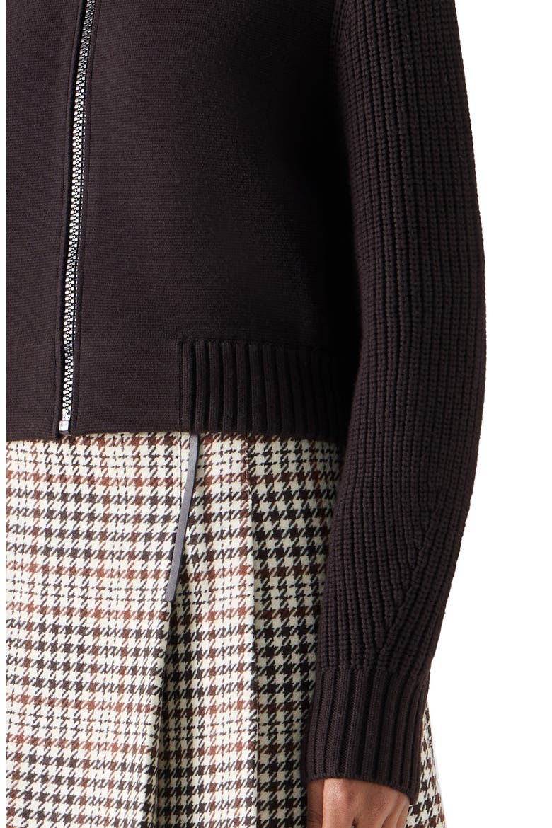 Milano Knit Bomber Cardigan, Alternate, color, ESPRESSO
