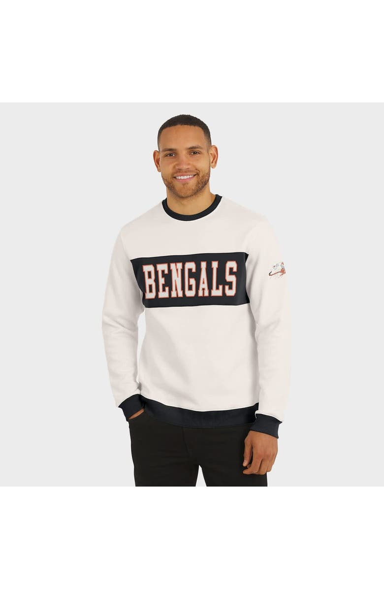 Darius Rucker Collection by Fanatics Men's Darius Rucker Collection by Fanatics  Cream Cincinnati Bengals Colorblock Pullover Sweatshirt, Alternate, color, 
