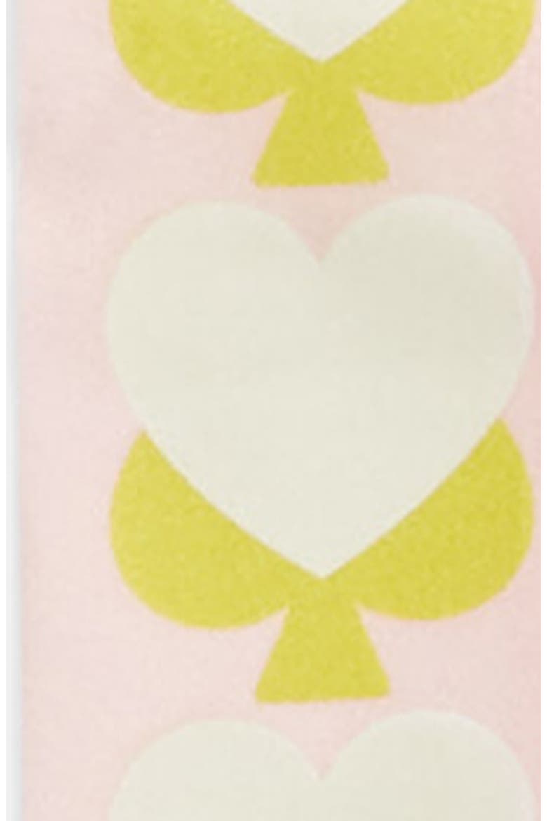 spade hearts skinny silk scarf, Alternate, color, CHARTREUSE