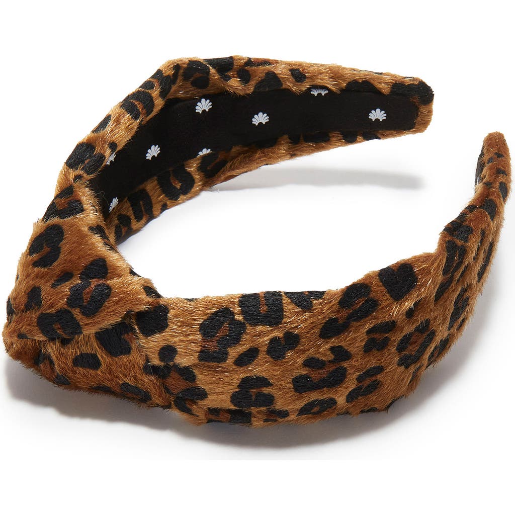 Lele Sadoughi Knotted Faux Calf Hair Headband In Brown